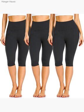 High Waisted Soft Leggings 3 Pack Workout Yoga Pants Plus Size